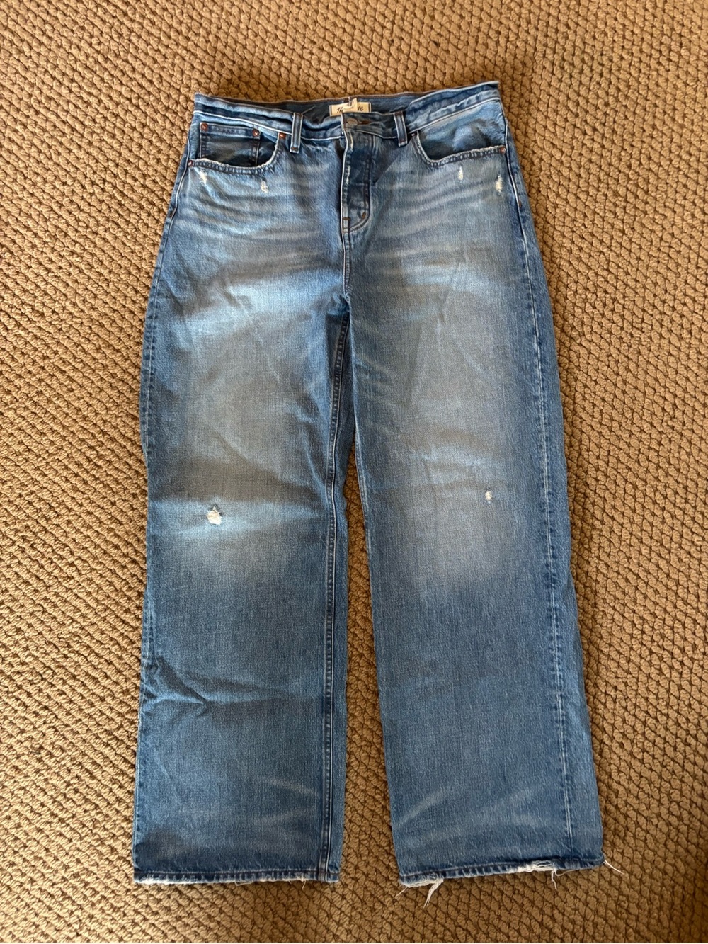 Madewell Low Slung Baggy Jeans in Light Blue Size 29
